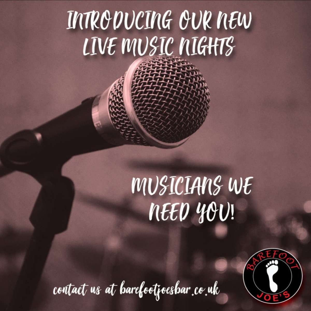 CALLING ALL LIVE MUSICIANS &amp; FANS OF LIVE MUSIC.

COMING SOON TO THURSDAY'S: Open Mic Nights &amp; Jam Sessions 

For full details visit 
barefootjoesbar.co.uk/coming-soon-li…

#livemusic #livemusicpeckham