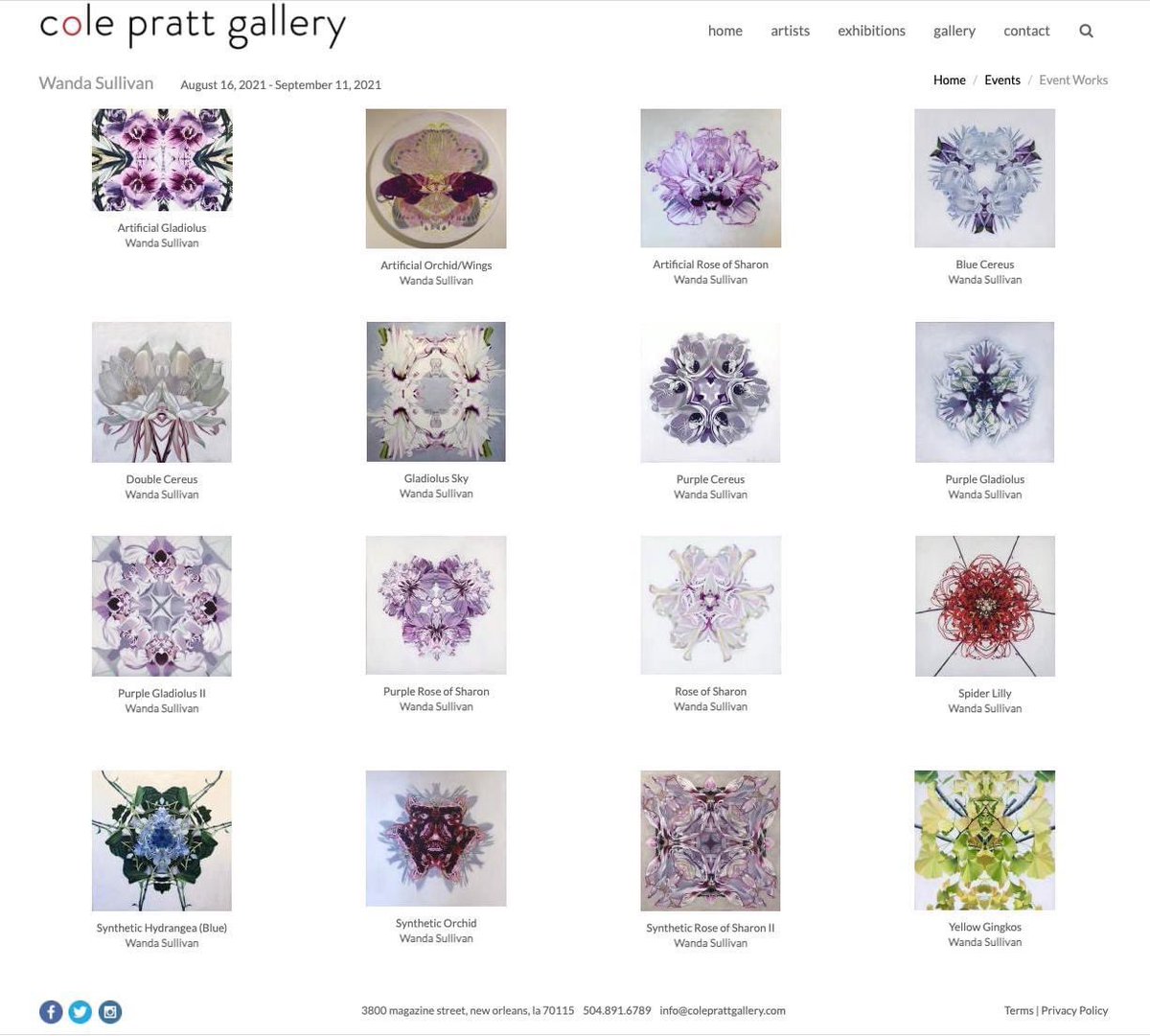 Our department is so proud of Professor of Art <a href="/Wandarella221/">Wanda Sullivan</a> with her solo show at @ColePrattART in New Orleans, August 16-September 11 #shcartist @sprhill #rockstar 💜