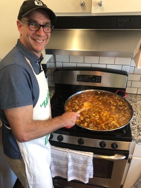 GoffPublic's tweet photo. Our annual Goff Public summer get-together this year was extra special: @PierreWillette generously hosted &amp; cooked paella for our entire crew. 🥘 

Paired with a game of bags &amp; a birthday celebration for @CrisisCoach, it was the perfect gathering – much needed after a year apart! https://t.co/sKELqgQtJ5