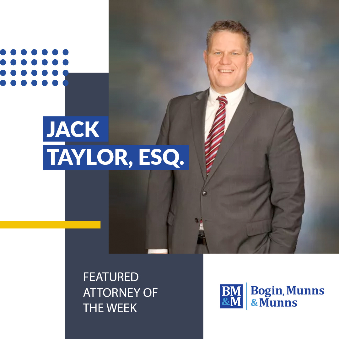 Meet Jack Taylor, Esq. our featured attorney of the week at BMM.
-
boginmunns.com/attorneys/jack…
-
#experiencematters #attorney #lawyer #law #legal #realestate #LitigationAttorney ##constructionlitigationattorney #orlando #centralflorida