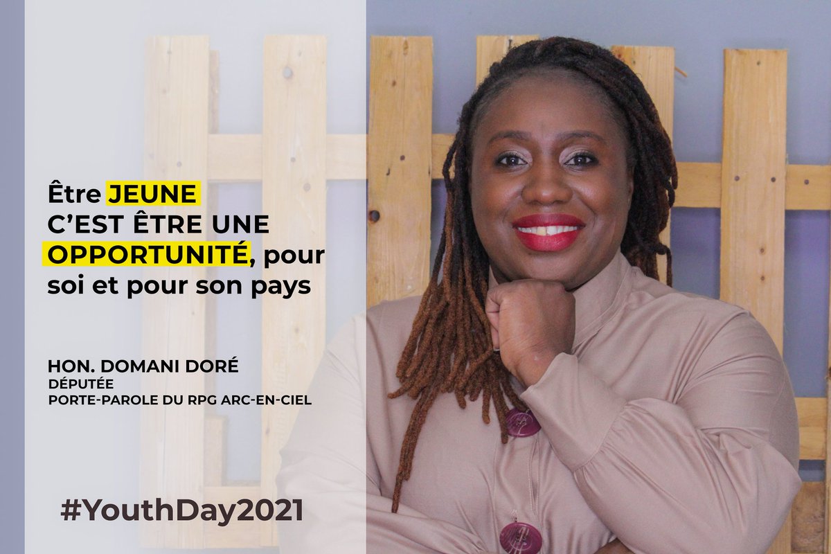 #YOUTHDAY2021 🌟
La jeunesse guinéenne est une opportunité pour notre jeune nation. Elle doit le SAVOIR .... Car même le Président de la République Prof Alpha Condé, en fait la priorité de ses engagements. 
1/2