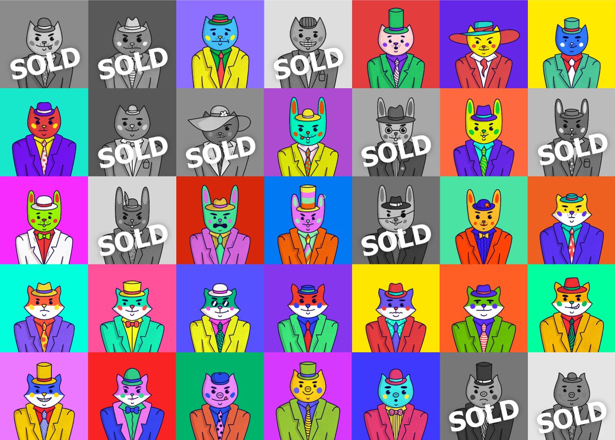 KazootzNFT's tweet photo. Huge thanks to all the buyers! 

Kazootz is still young, yet it looks like it will be going far. We have sold 11 out of 35 and we still have many drops until we reach 100! 

Remember we have two drops a week. The next one is tomorrow, August 14th!

#nftcollectibles #nftcommunity https://t.co/EalwERkoha