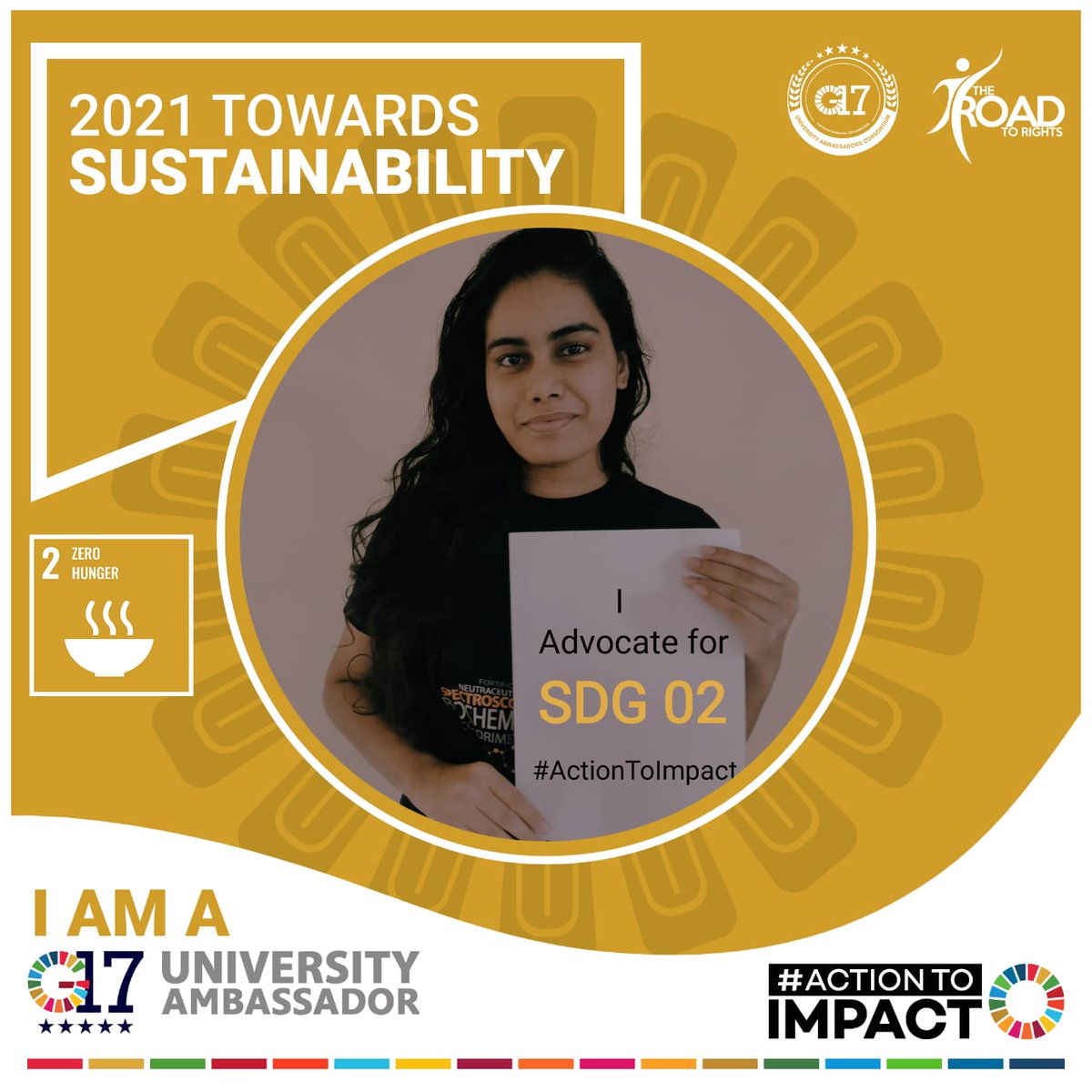 As a proud #G17 University Ambassador, I advocate for Sustainable Development Goals to make #SriLanka a #sustainable nation. Together #ActionToImpact

@road2rights  @g17uac @SriLanka2030 

#InternationalYouthDay2021 #YouthDay #Act4SDGs