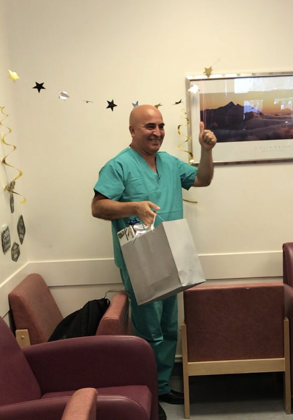 Feliz jubilación señor 🥳

Wishing Pat a long and happy retirement following 13 years in critical care 🤩

Not a dry eye in the hoose giving him his retirement gifts 😭🥰

No one will be able to summon help quite like you Pat 😂
 
#topbloke #chileiswaiting #partaaaay 
#onthepisco