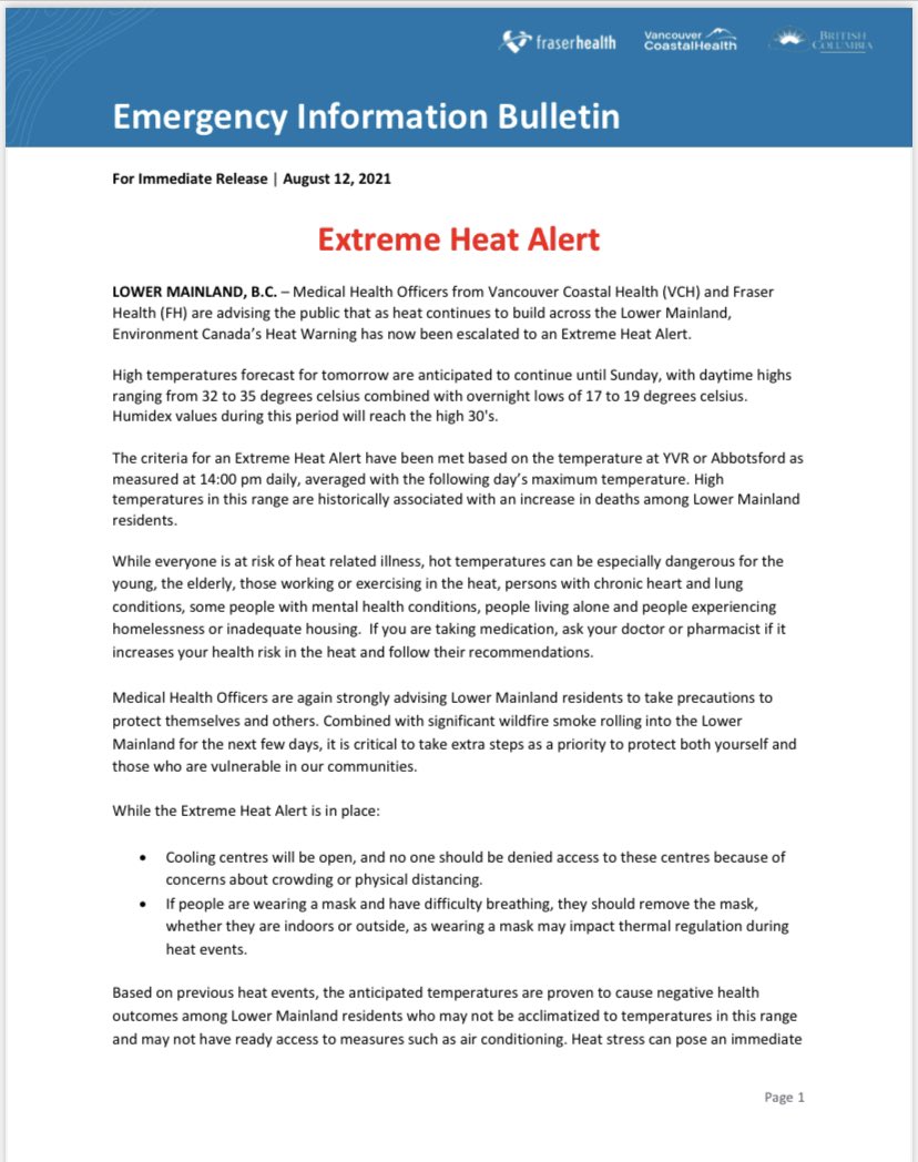 MBernardoNews's tweet photo. Cooling centres are opening up overnight in #Vancouver. More details coming @NEWS1130
#heatwavebc #bcstorm https://t.co/lmSk2o7ate