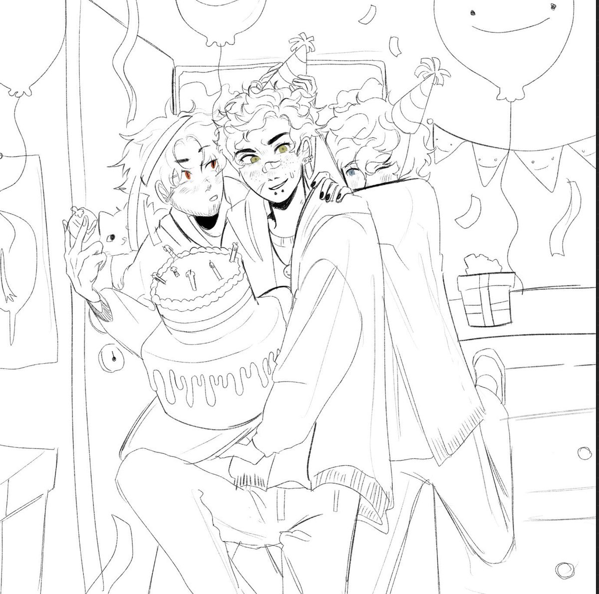 here was the drawing i did for dream's birthday buttttt idk if i'll finish it since it seems a little late now -_-;; 