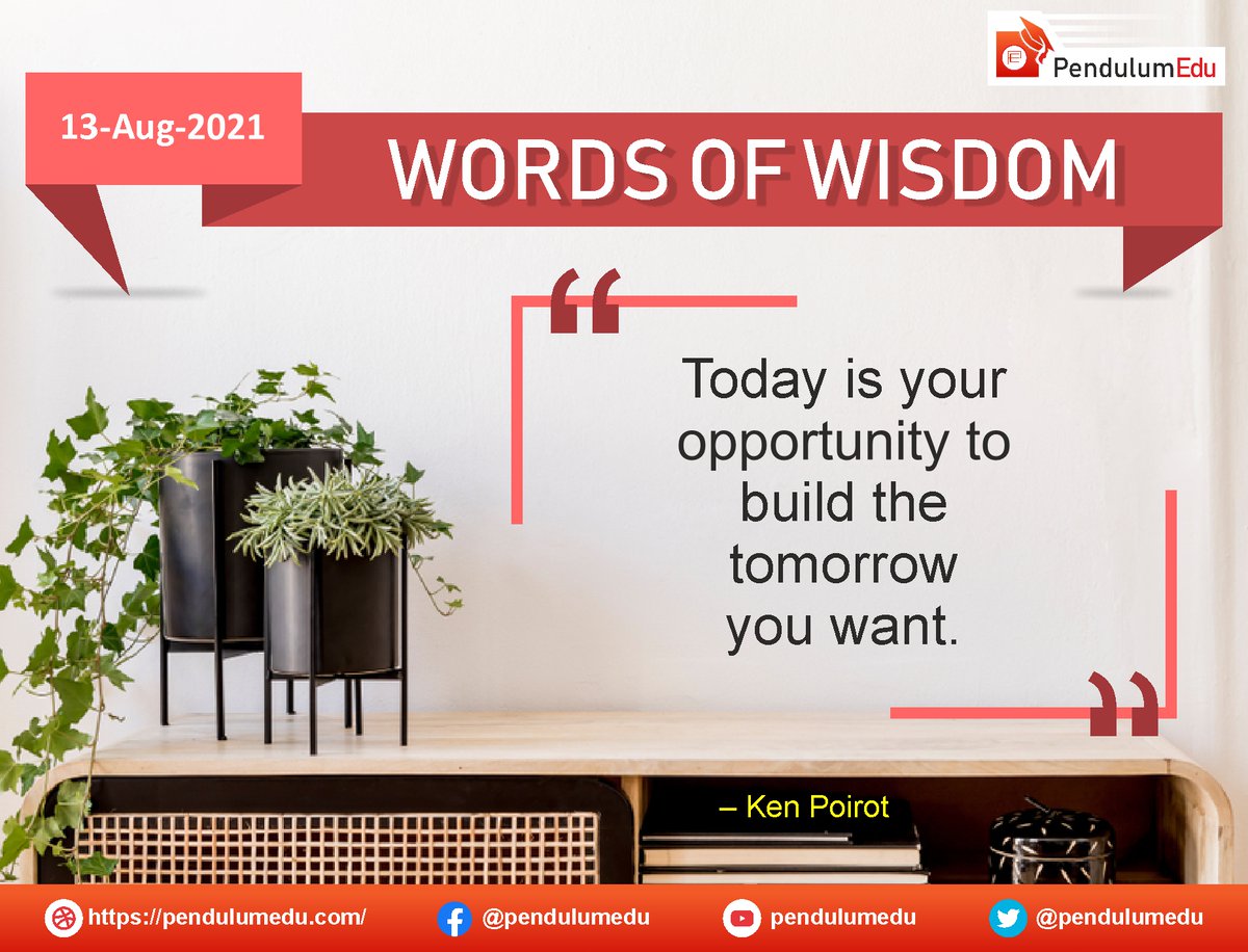 pendulumedu's tweet photo. Words of Wisdom
#friday #fridaymorning #fridayThoughts #fridayMotivation #fridayVibe #fridaymorningfun #motivation #motivationalquotes #dedication #staymotivated #powerofpositivity #peace #prosperity #pendulumedu https://t.co/7AWhwrYO9p