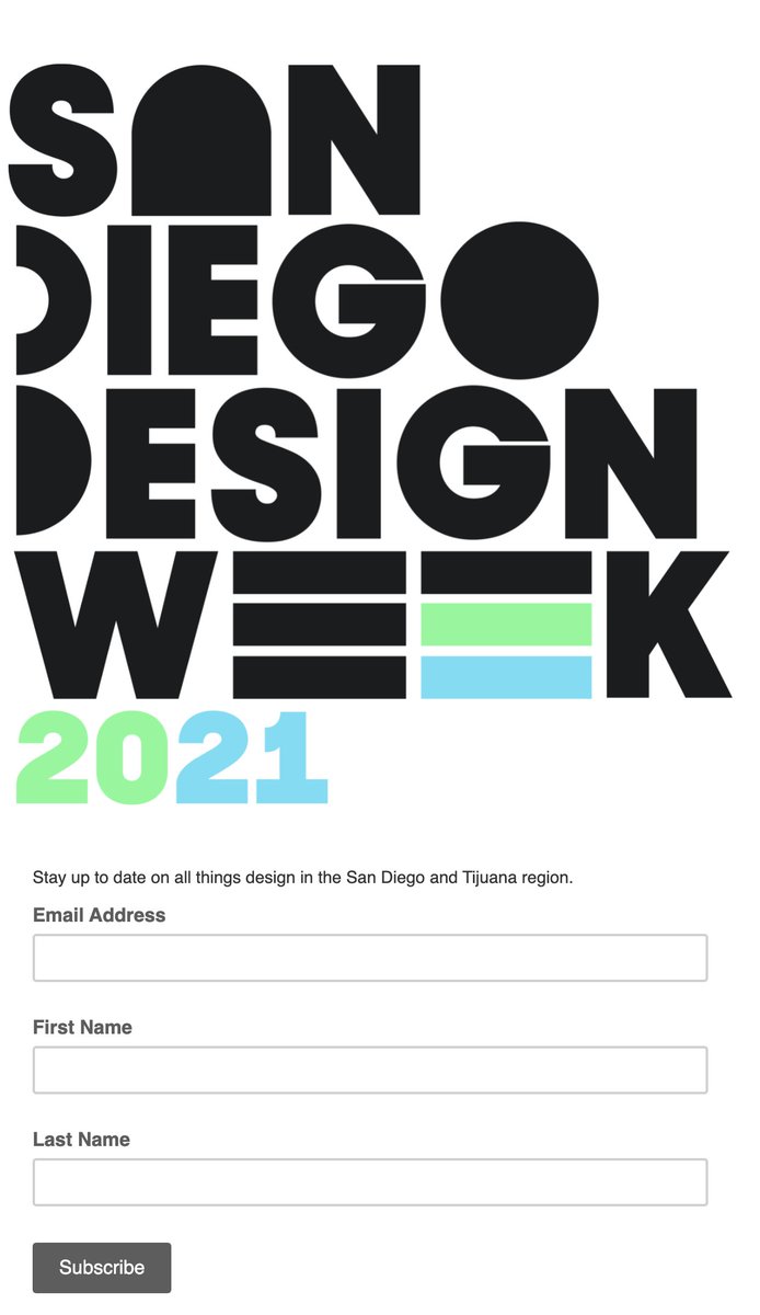 sddesignweek's tweet image. 💌 Be the first to hear about our over 80 programs for this year&apos;s #SDDesignWeek by signing up for our email list: bit.ly/37EMvza

Will we see you 

#Design #WorldDesignWeek