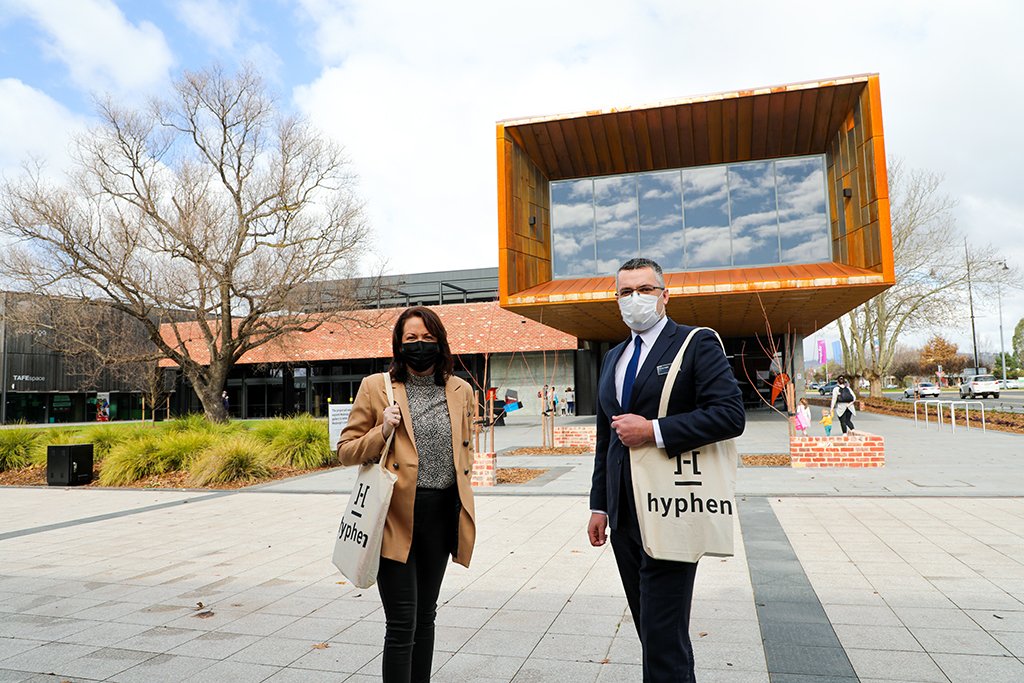 We welcomed <a href="/JaclynSymes/">Jaclyn Symes</a> to tour and officially open <a href="/hyphen_wodonga/">hyphen</a> today. She congratulated all involved on an amazing build. #hyphenwodonga #loveWodonga #wodonga