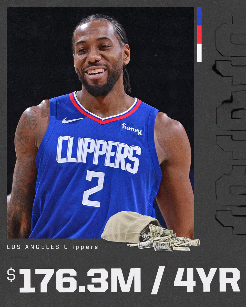 espn's tweet photo. Can't spell Klaw without LA 💰 

Kawhi's new deal with the Clippers includes a player option in the fourth year. https://t.co/XcyFClDcFo