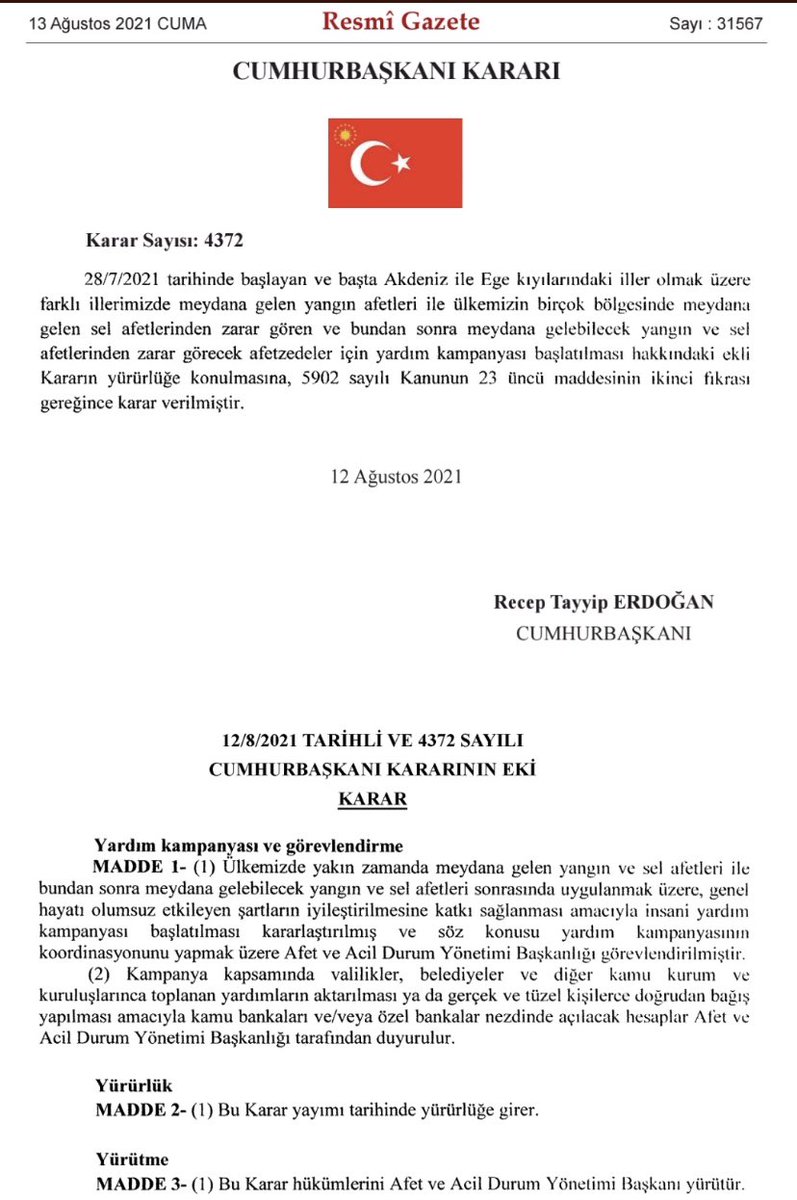 ismailsaymaz's tweet photo. Sultanahmet’te dilenip Ayasofya’da sadaka vermek nedir bilir misiniz?
Aşağıdaki gibidir:
5 Ağustos…
Cumhurbaşkanlığı, Somali’ye 30 milyon dolar hibe verilmesini kararlaştırdı.
13 Ağustos…
Cumhurbaşkanlığı, yangın ve selden ötürü vatandaştan yardım toplanmasını kararlaştırdı. https://t.co/5ODvFn3xFc