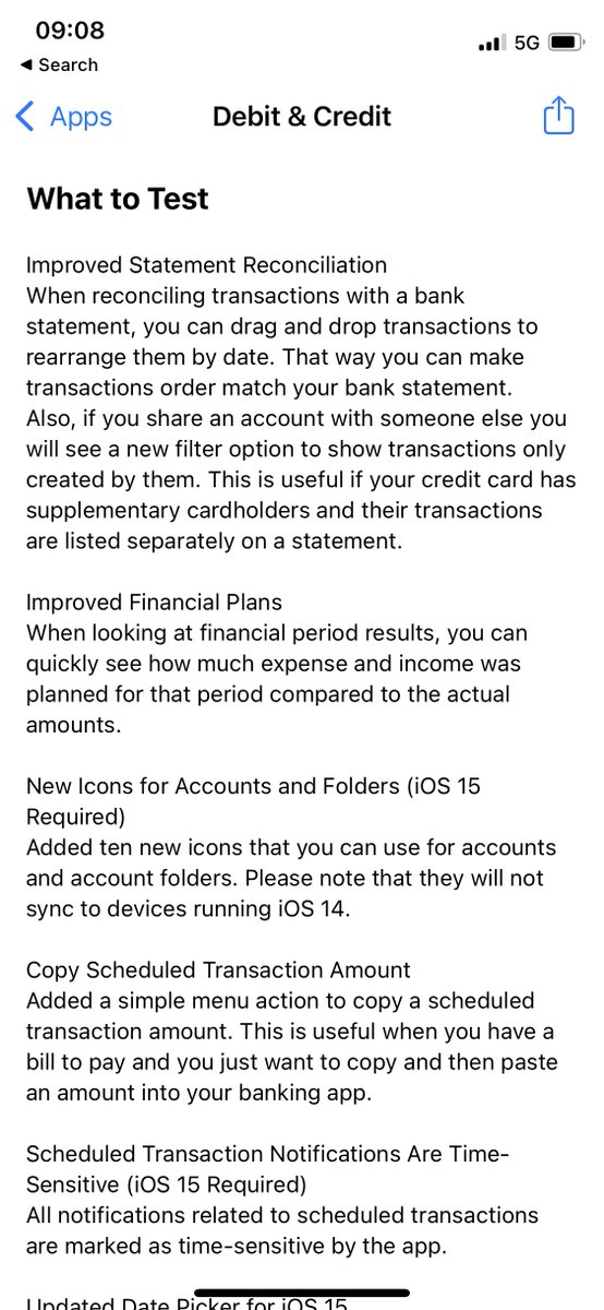 Our latest iOS 15 beta adds drag&amp;drop for transactions in the statement reconciliation mode (to rearrange by date), filtering by user and improved financial plans. 
debitandcredit.app/beta/