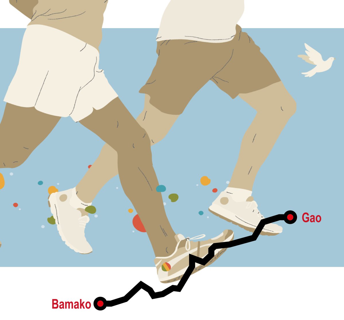 Le #GrandTrailMali de Bamako à Gao lancé par le Ministre <a href="/AttaherMossa/">Ag Attaher Mossa</a>, <a href="/teixei15/">Alfredo Teixeira</a> &amp; <a href="/Preyntjens/">Pascal Reyntjens</a> vise à renforcer la cohésion sociale à travers le sport. Initiative du <a href="/PNUDMALI/">PNUD MALI</a>, <a href="/oim_mali/">OIM Mali</a>, avec le financement de <a href="/UEauMali/">UE au Mali</a> 🇪🇺, <a href="/DKambMali/">DKauMali</a> 🇩🇰 dans le cadre du Projet Jeunes &amp; Paix.