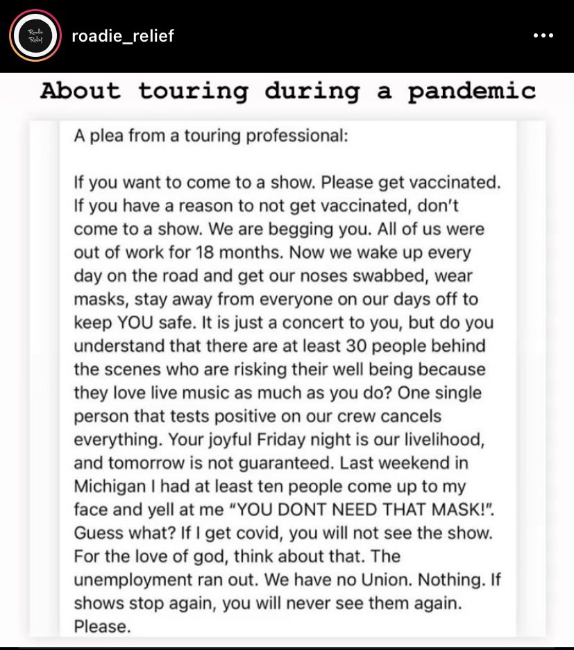 .This. Worldwide. #staysafe #livemusic #revivelivesafely #begood