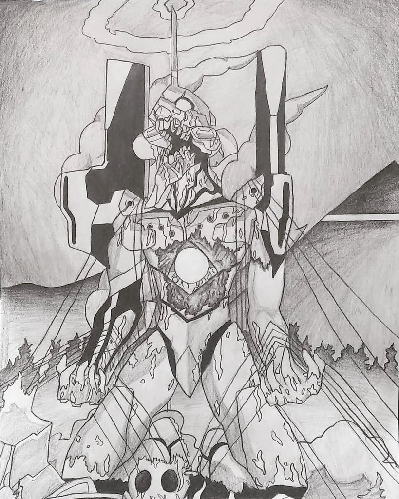 Boi1Goji's tweet photo. I'd be lying if I said I wasn't excited to see how Evangelion ends tomorrow. #Evangelion #エヴァンゲリオン #anime #fanart #drawing https://t.co/3dbCGoH7Xv