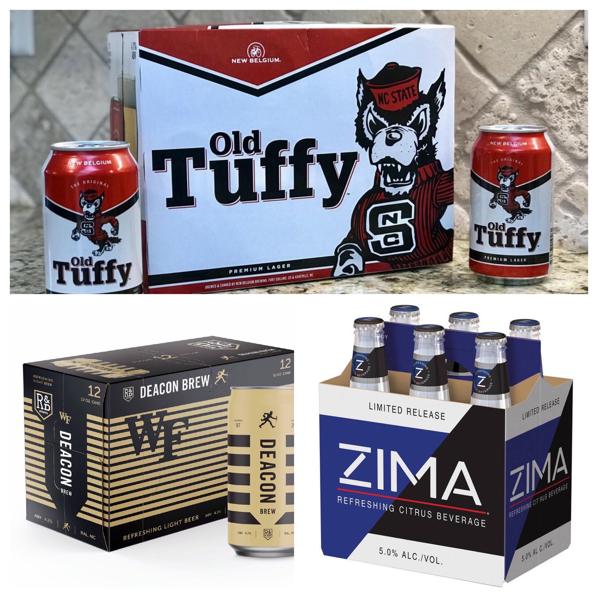 Awesome to see that NC State, Wake Forest, and UNC all have their own beer!