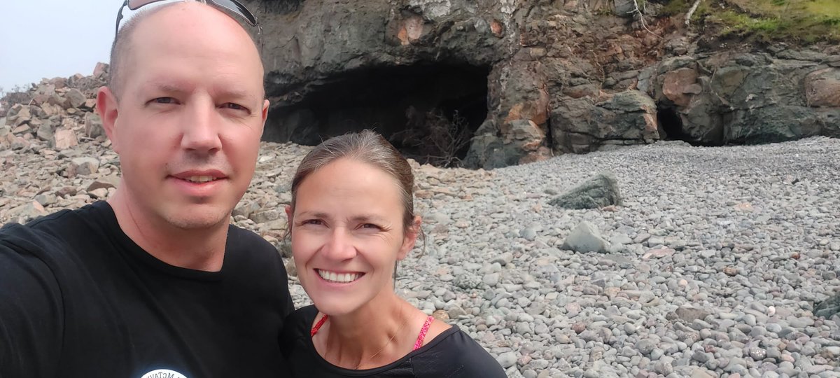 Happy birthday to this guy! Trekked down 150 steps to a private beach on the Bay of Fundy for this special occasion! #getoutside #exploreNS #novascotiaadventures #exploremore #birthdaywishes