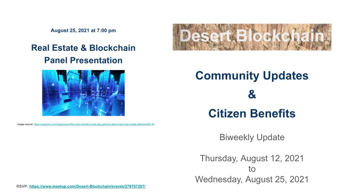 Desert Blockchain Citizens &amp; DWeb Community:

Here's your biweekly update for 2021-08-12:

patreon.com/posts/54842605