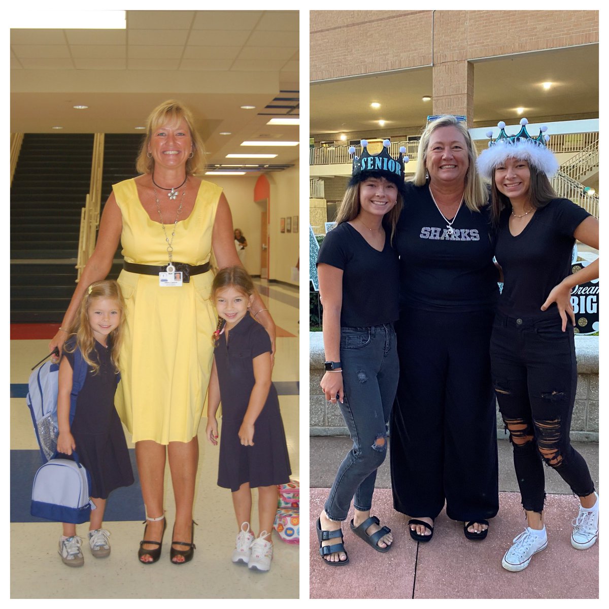 eboyd123's tweet photo. @GCSharks First day pics!  Kindergarten and senior year.  We love our Ms. Lonergan! https://t.co/CNp4azHm5b