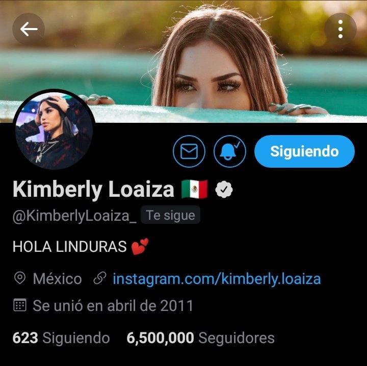 🔹48.7 M de seguidores en TikTok.
🔹6.5 M de seguidores en Twitter. 

<a href="/KimberlyLoaiza_/">Kimberly Loaiza 🇲🇽</a> #kimberlyloaiza #kimloaiza