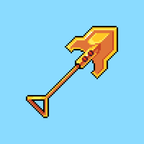 ChainLinkGod's tweet photo. A golden shovel to go with the pay dirt https://t.co/tiCqHiadit
