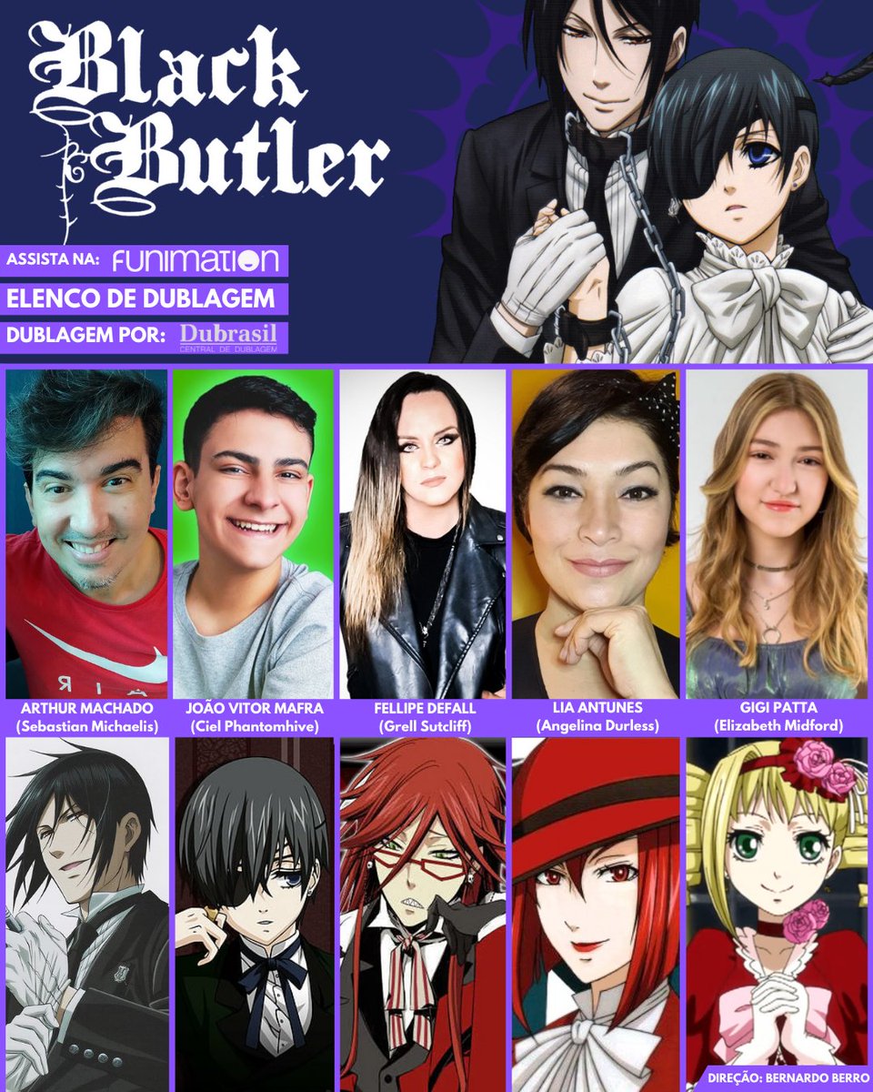 Black Butler' entra dublado completo na Funimation