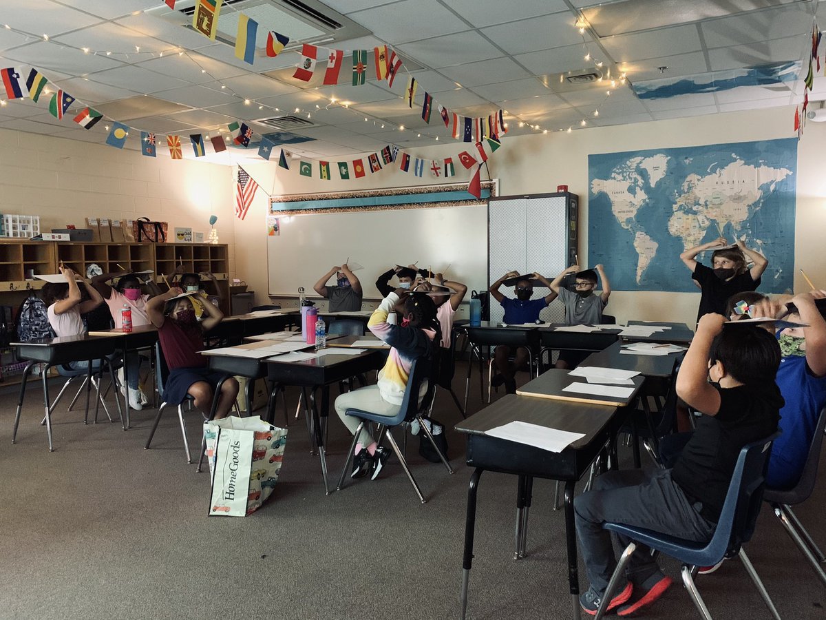 We had the BEST first day today in 4th! SO many laughs happened when we had to draw a picture without looking, and on our heads! Students gave clues about what they drew, while others had to make inferences based on the clues and pictures! <a href="/DeerCreekElem/">Deer Creek Elementary</a>