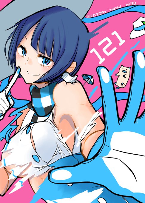 衣装出始めた近くはちゃんと短く描いてるのに段々伸びてる... 