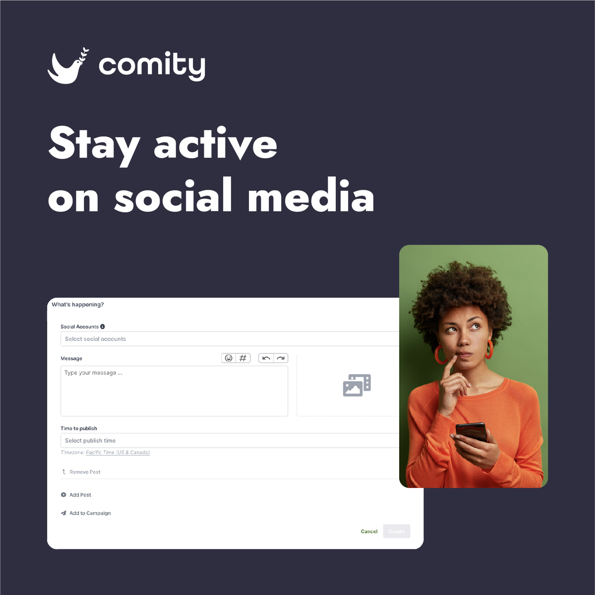 comityapp's tweet photo. Comity is a great tool for managing your social media accounts. Using our platform, you can plan content ahead of time, and more. Check it out for yourself today!

#socialmedia #socialmediamarketing #socialmediatips #socialmediastrategy #socialmediamanager #comity #comityapp https://t.co/h7h7xJtWCo