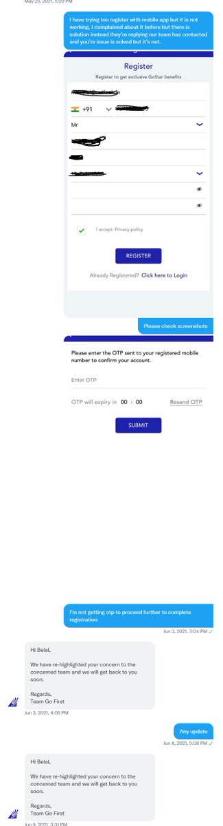 imdbelal's tweet photo. Dear @GoFirstairways,how to contact with you to get a proper reply bcoz ur dm reply is bot &amp; its been 5 month playing with it. No response to email sent you on 6 June. Your website is full of bugs,not able to signup or send feedback.Seems impossible 2 contact https://t.co/oImXg5g2r0