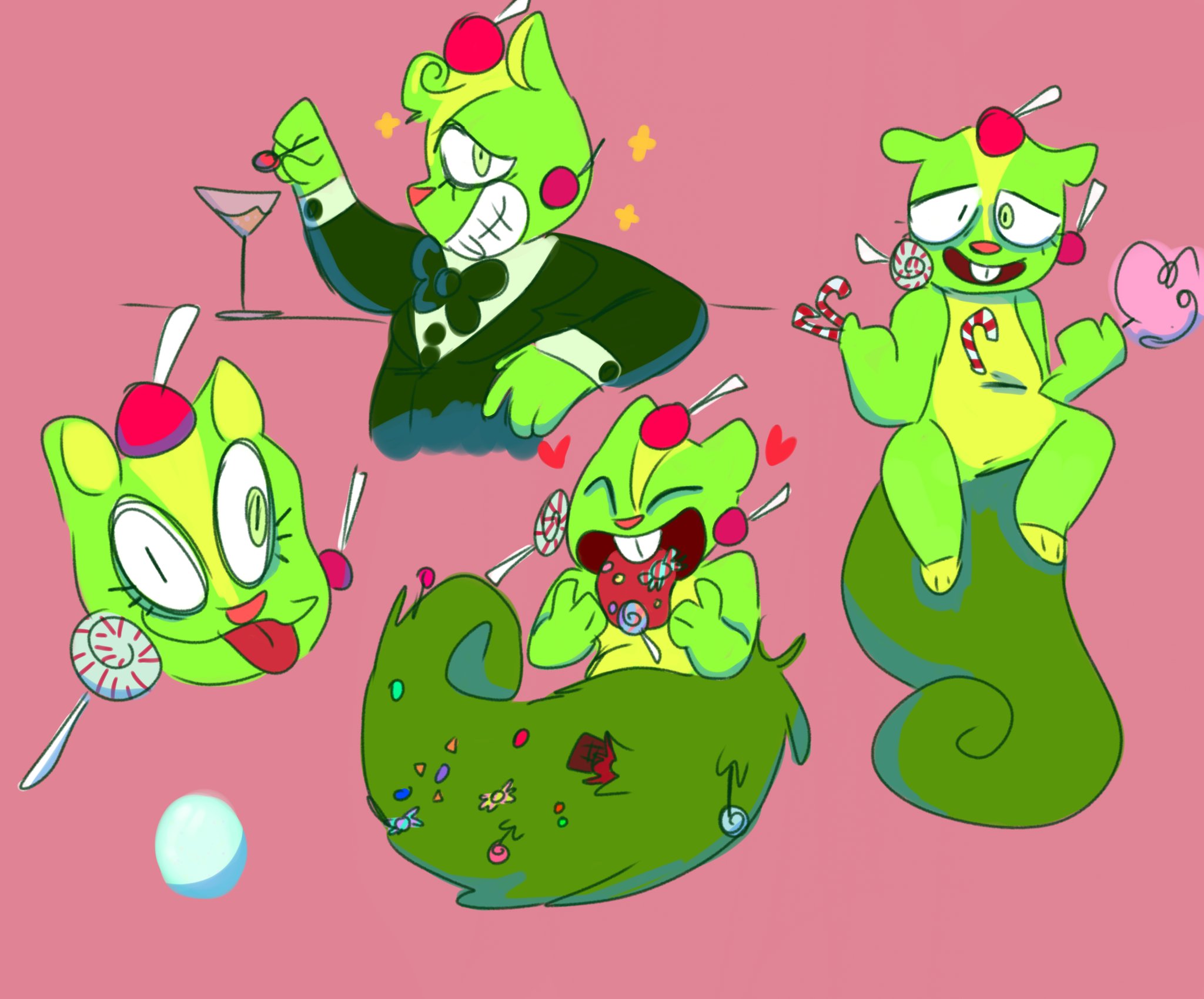 HTF Nutty Running Green Screen