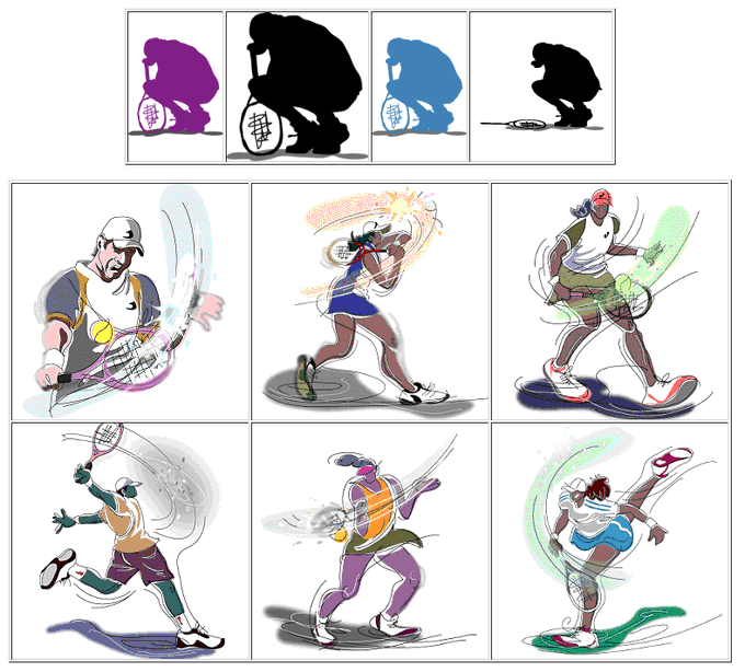 テニストイラストかっこいいのtwitterイラスト検索結果