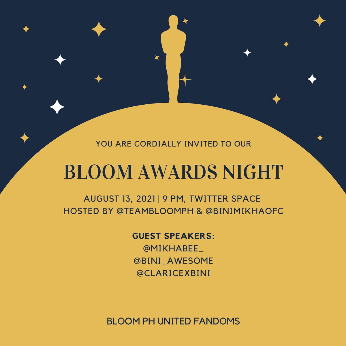 TEAMBLOOMPH's tweet photo. As we announce the winners tonight for Bloom Awards 2021 via Twitter Space, we also invited some of our co-Bloom to share their journey as a Bloom especially when they got a chance to talk to @bini_members as a BLOOMibisita!

BINIxBLOOM 6TH MONTH
#6thMonthWithBINI https://t.co/SvDI8uDaKD