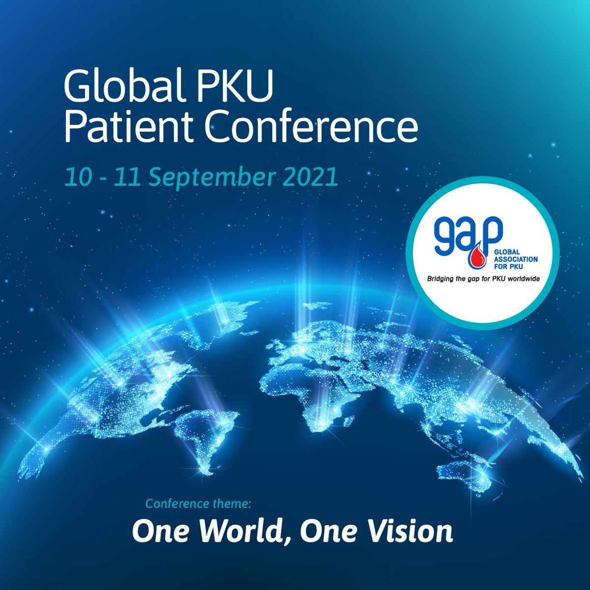 Join us for an around the world in a day virtual event experience.
Registration is FREE but pre-registration is essential online here gener8.eventsair.com/gpkuc21/

#GPKUC21 #PKU #GAP #PKUCURE #RAREDISEASE #Phenylkenenuria