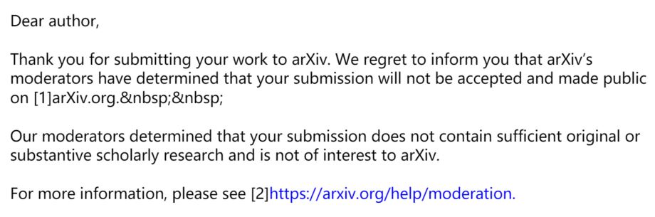 I submitted our BEST manuscript to arXiv yesterday. It was REJECTED by arXiv with a speechless reason. Is there any other preprint server except arXiv?