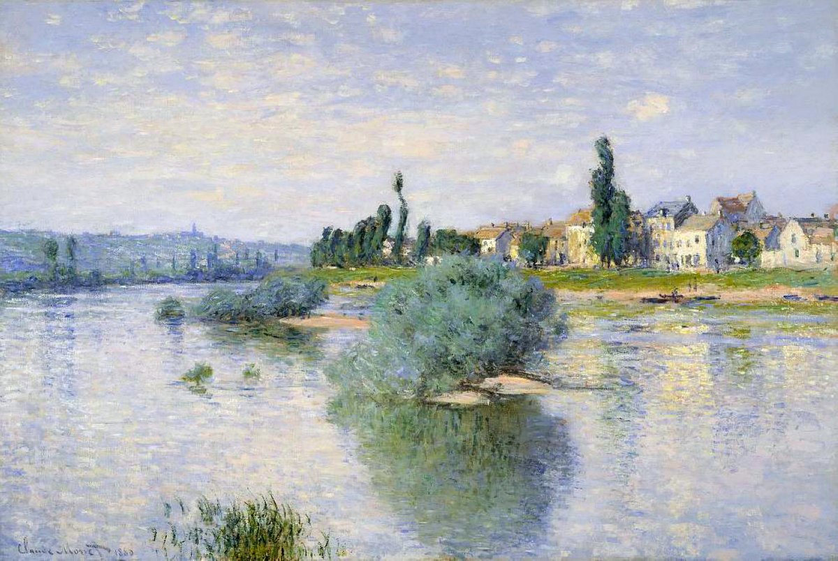 The Seine at Lavacourt, 1880 #monet #impressionism