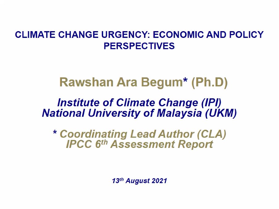 We are delighted to welcome Assoc. Professor Rawshan Ara Begum as seminar speaker this morning! Prof Begum serves as a Coordinating Lead Author for the <a href="/IPCC_CH/">IPCC</a> 6th Assessment Report &amp; has also joined us as a Visiting Assoc Prof - we look forward to her presentation &amp; visit 🙏