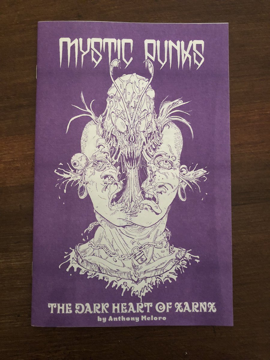 Lots of contributor copies of things I worked on have arrived recently. Here’s my cover for @mysticpunks - The Dark Heart of Xarnx published by @ExaltedFuneral . Love the purple they chose to print it with!