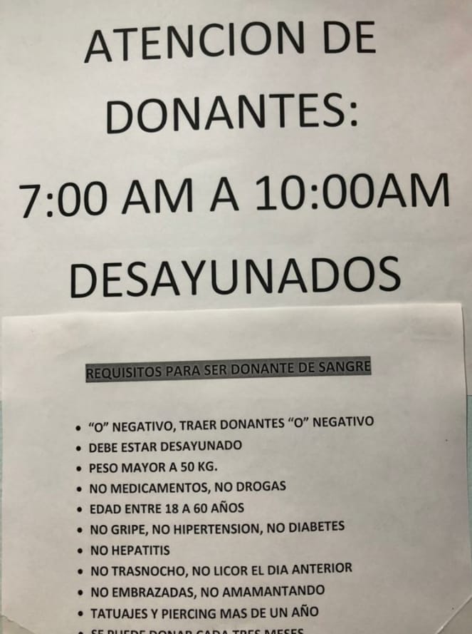 TrinaGonzalezF's tweet photo. @DonanteSangreVE se requieren 4 donantes de sangre O+, para Francisca Espinosa de Cossé, para someterse a cirugia de implante de cadera, donantes dirigirse al Urologico de Valencia, Edo Carabobo. Debe cumplir los requisitos señalados en la imagen. Gracias de Antemano https://t.co/JJ8hyqyBo5