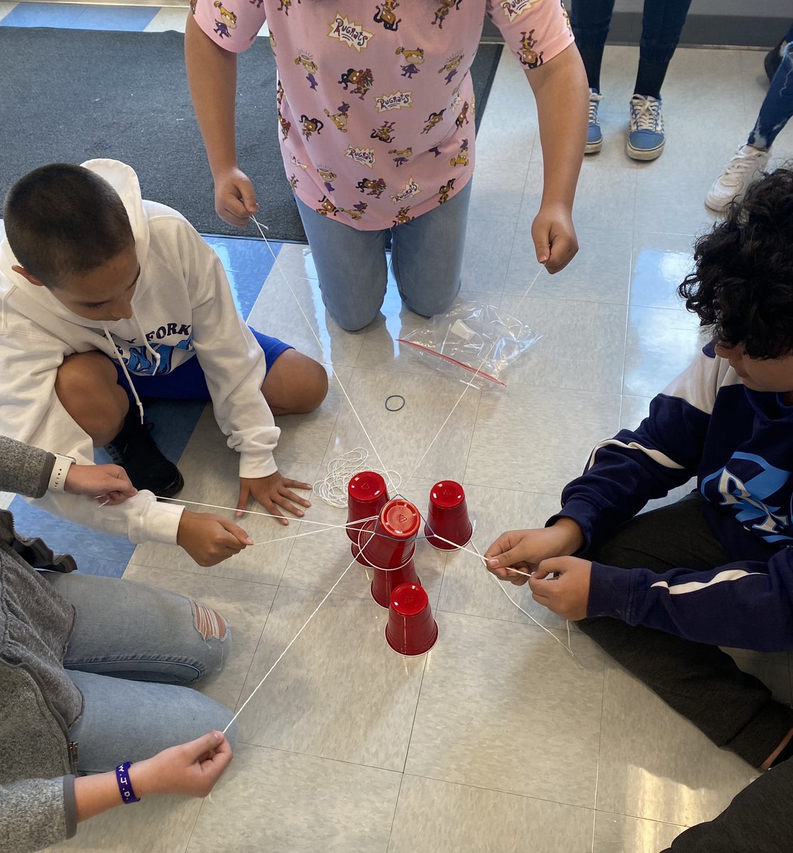 Nance8A's tweet photo. We had a little classroom competition this week among the 8th grade math team. One win for Mrs. Thomas and two wins for Mrs. Moore so she holds the trophy. 🏆 It’s all good - it was a lot of fun‼️ We’ll get ‘em next time! 🤗⚡️#wearethestorm ⚡️ https://t.co/IhlwHLCvgG