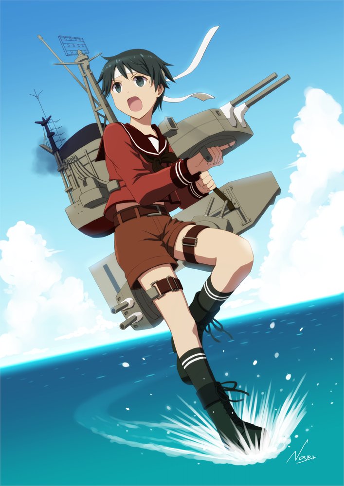 艦これ「#青を見て体感温度をさげる 
艦これの空と海 」|ナオ@4/23西海ノ暁60呉のイラスト