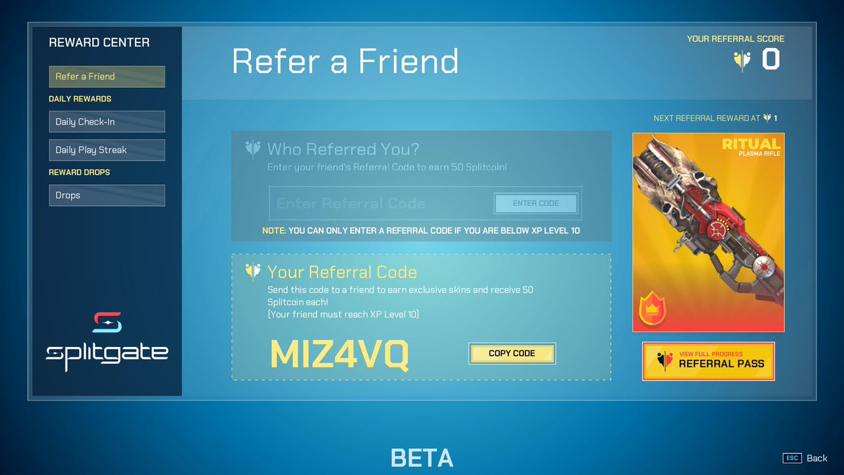 FilthyG00SE's tweet image. Do you Play Splitgate? If yes, use code MIZ4VQ in the Reward center BEFORE you are Level 10! I only Need 5 People to Use this Code! Thank you! #Splitgate #SplitgateBeta #Gamercode #code #helpeachother #twitchstreamer #streamer #highimkush #kushthings #RETWEEET #KushLove