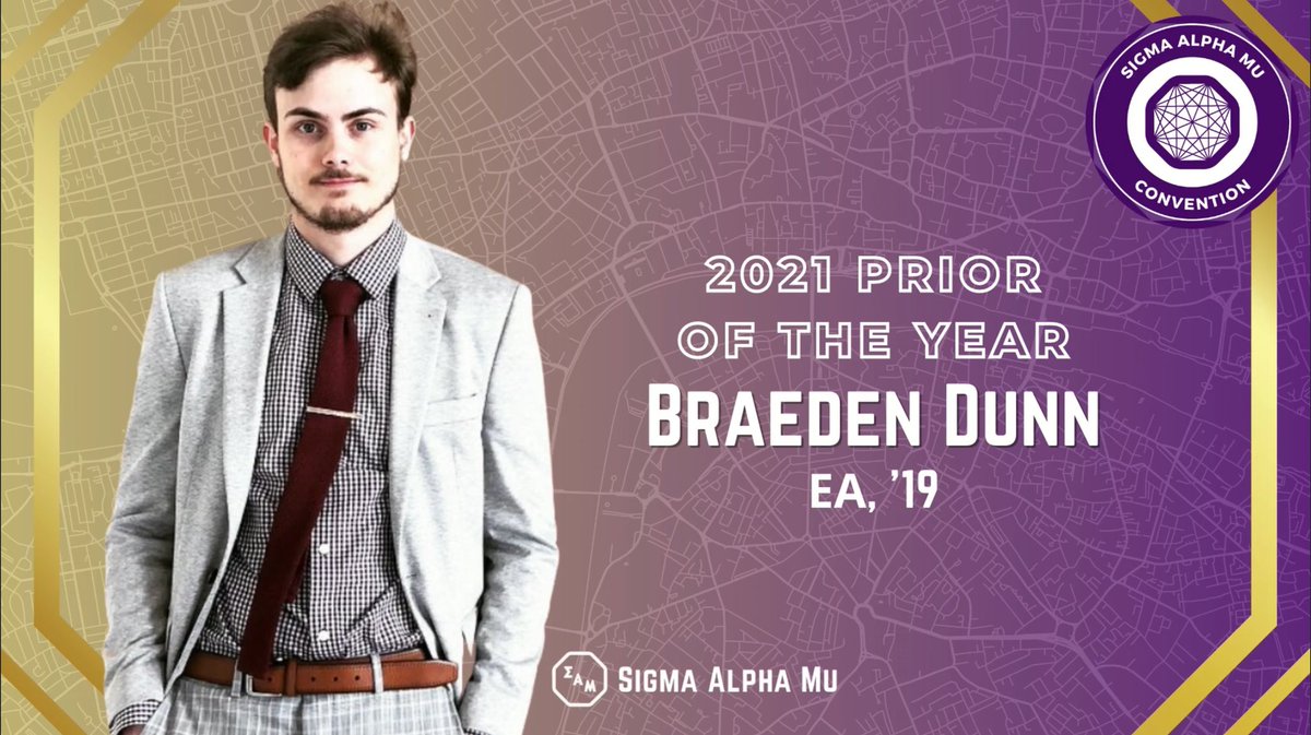 On behalf of our chapter, we would like to congratulate our Prior, Braeden Dunn <a href="/BraedenDunn/">Braeden Dunn</a> , for receiving the Sammy Prior (President) of the year award out of all Sammy chapters nationwide. We are looking forward to what the next semester brings for you and Sammy!- F&amp;F⚜️