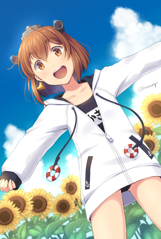 艦これ「#青を見て体感温度をさげる 
艦これの空と海 」|ナオ@4/23西海ノ暁60呉のイラスト