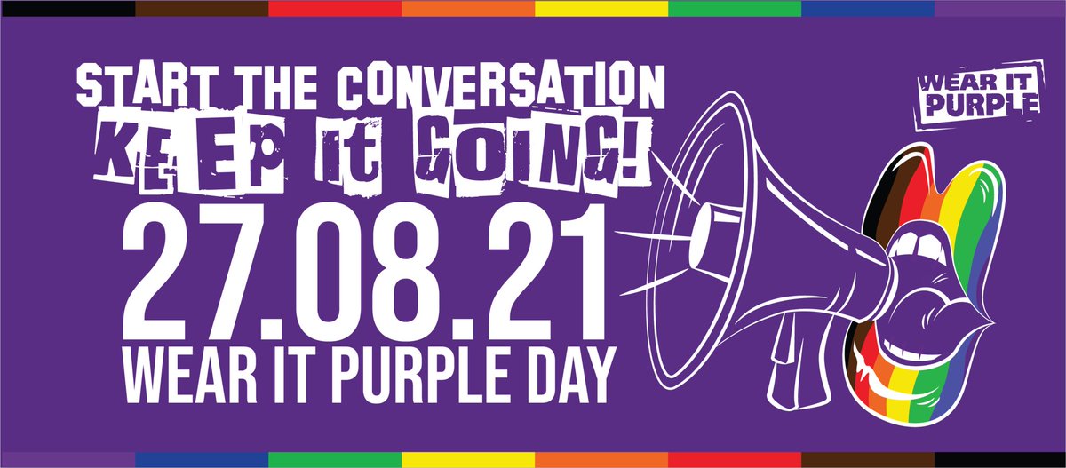 Twenty10's tweet image. It's two weeks 'til Wear it Purple Day! 💜

Check out the link for some ideas on how you can start the conversation and keep it going! twenty10.org.au/wear-it-purple…