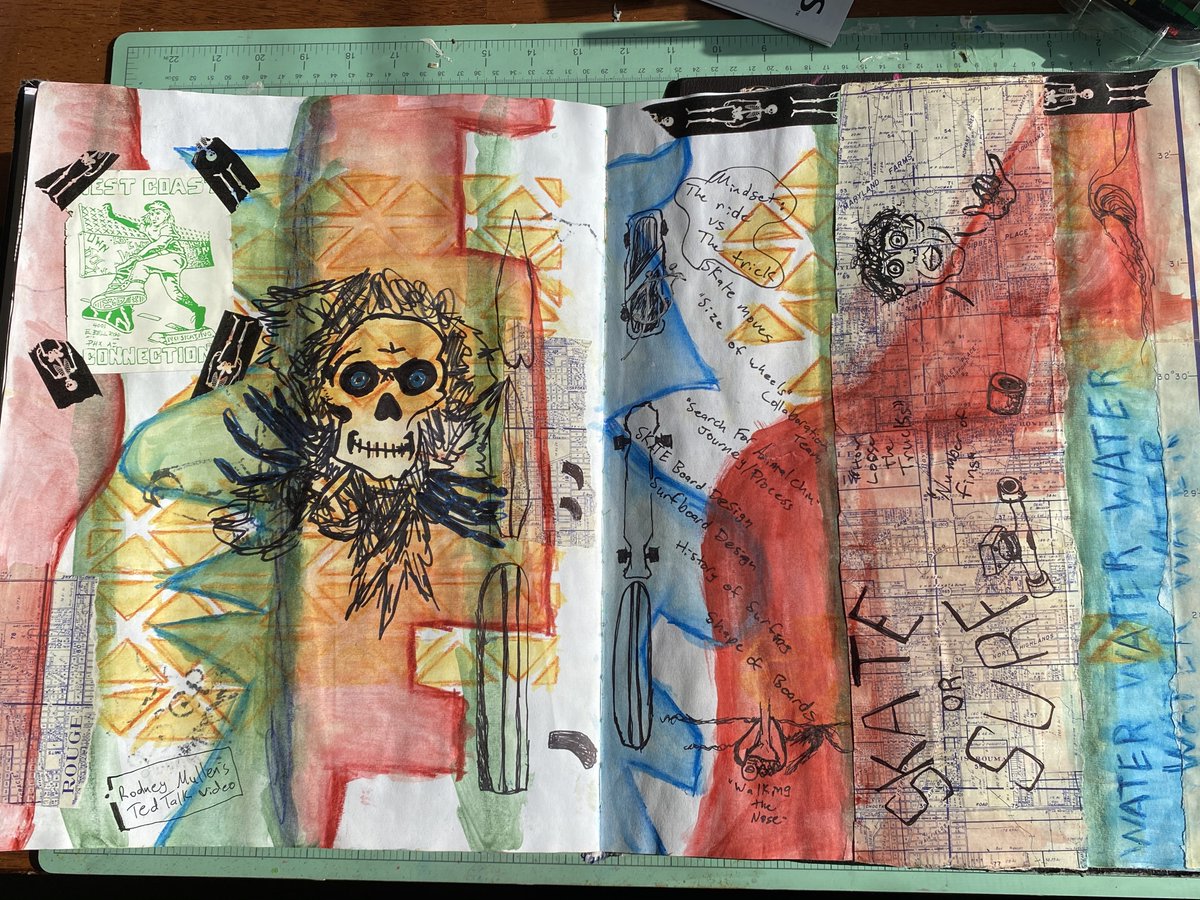 Artguy76's tweet photo. A3: my dad was a HS Science Ts. (As a kid hated the car trips, turned into science lessons.) But know I use that Science knowledge &amp; it helps connect to the Ss that might struggle otherwise! #K12ArtChat @SchoolArts https://t.co/pB3nlwLNzo