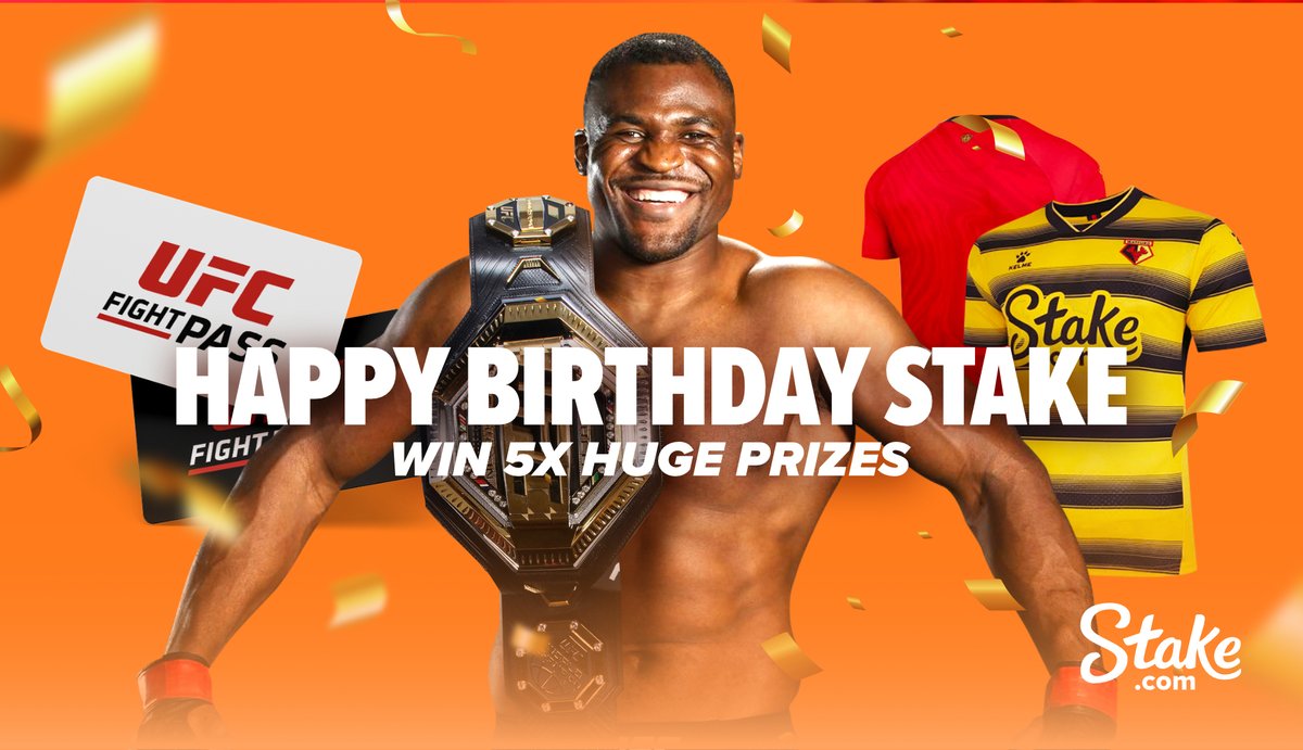 Stake.com (@stake) on Twitter photo Our final 4th Birthday Daily Giveaway is a good one! ๐ฏ
Win 2๐ฑ ๐๐๐ ๐๐ข๐๐ค๐๐ญ๐ฌ to watch <a href="/WatfordFC/">Watford Football Club</a> in the <a href="/premierleague/">Premier League</a>! ๐
To win follow both Stake and Watford on Twitter and give this tweet a RT ๐
Hit the link for full details: bit.ly/3CtMT1u ๐ Our final 4th Birthday Daily Giveaway is a good one! ๐ฏ
Win 2๐ฑ ๐๐๐ ๐๐ข๐๐ค๐๐ญ๐ฌ to watch <a href="/WatfordFC/">Watford Football Club</a> in the <a href="/premierleague/">Premier League</a>! ๐
To win follow both Stake and Watford on Twitter and give this tweet a RT ๐
Hit the link for full details: bit.ly/3CtMT1u ๐