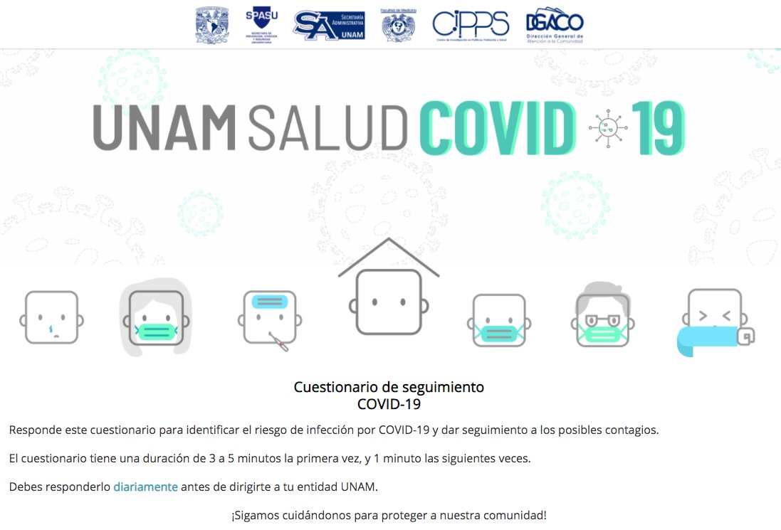 UNAM_FCPyS's tweet photo. App UNAM Salud COVID-19
▪️Descarga https://t.co/AsKotQr3QV
📱Android https://t.co/t8JgbSuKKU
📲IOS https://t.co/KGTJGc6ooO
📨 Dudas comunidad@unam.mx
|| #SPAUS #SA #MEDICINA #CIPPS #DGACO #UNAM https://t.co/iZKVl74VSl