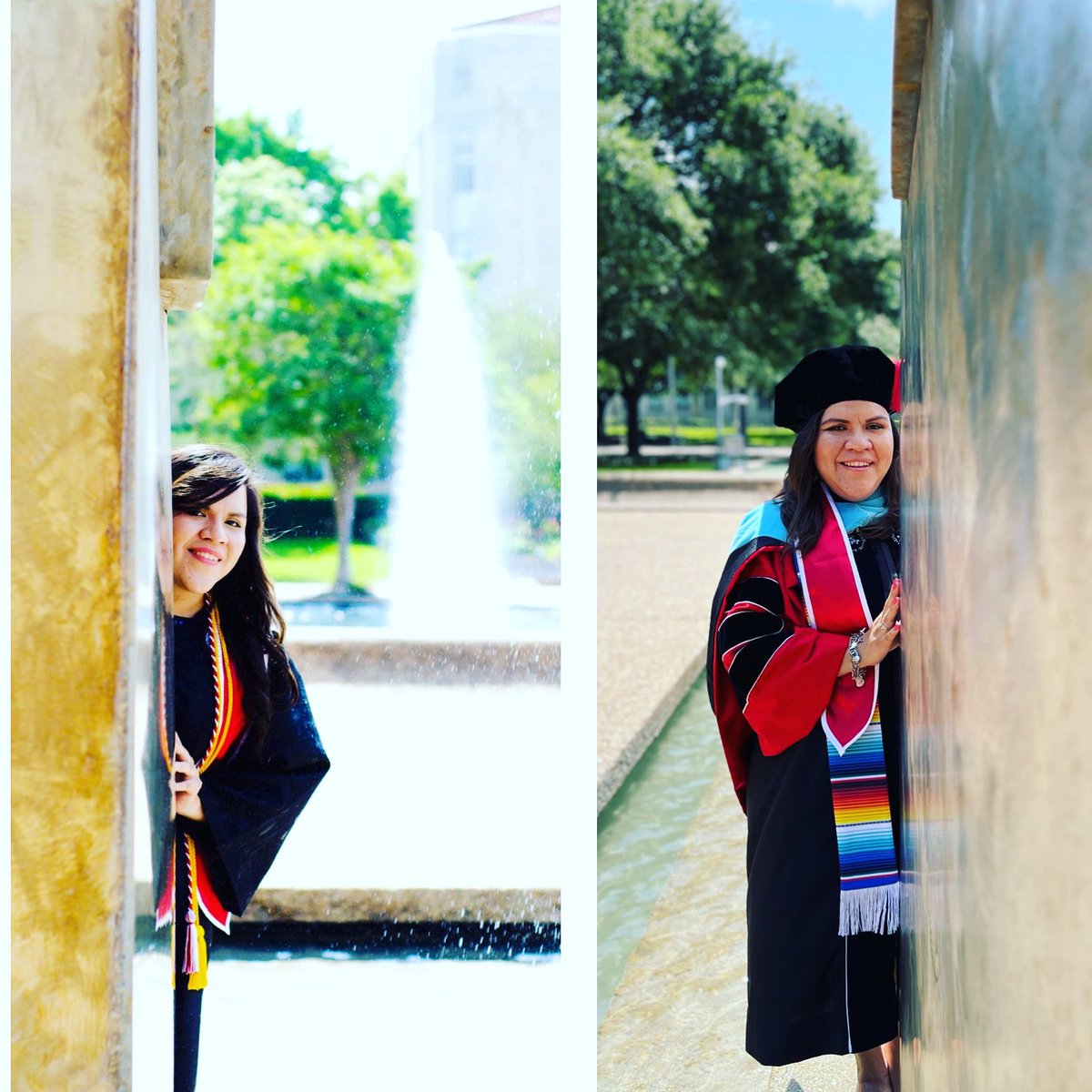 Drjackieamtz's tweet photo. I came back to my alma mater…this time for my doctorate degree! 7 years later… #UHCOE #UHGrad #ForeverCoog 🐾 https://t.co/TxBozHaorc