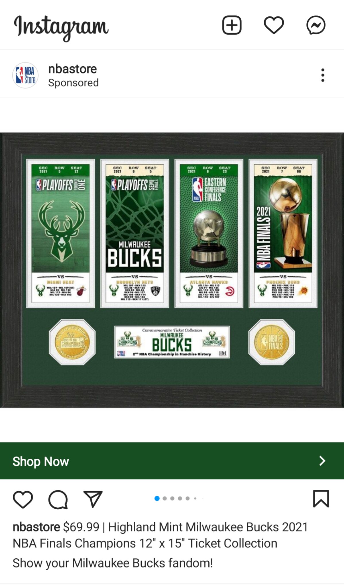 Milwaukee Bucks 2021 NBA Finals Champions Ticket Collection 